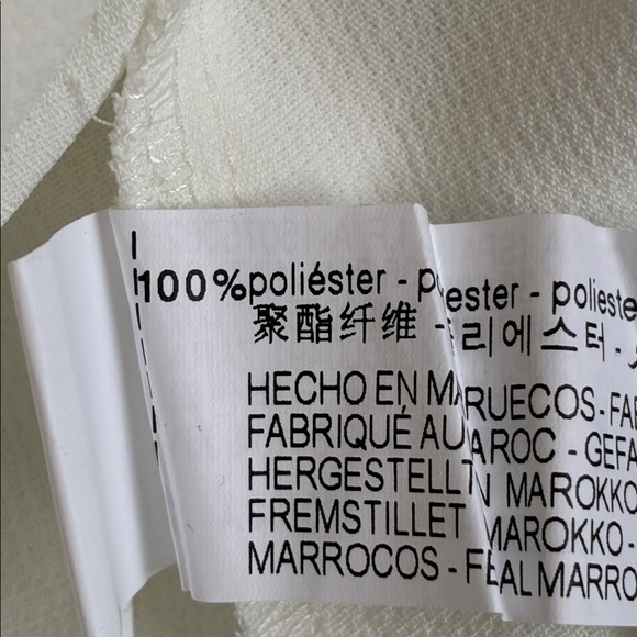 NWT. Zara Oyster White Shirt Dress with Belt. Size M. - Picture 8 of 9